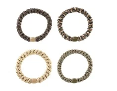 Kknekki hårelastikker green bronze mix (4-pak)